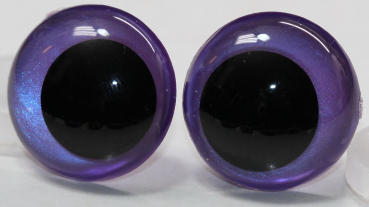 1 Paar Sicherheitsaugen 20 mm Violett irisierend metallic Schielaugen