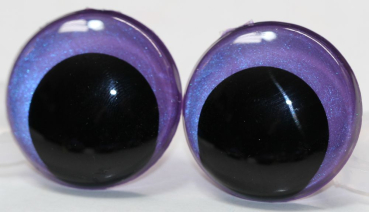 1 Paar Sicherheitsaugen 23 mm Violett irisierend metallic Schielaugen