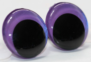 Preview: 1 Paar Sicherheitsaugen 23 mm Violett irisierend metallic Schielaugen