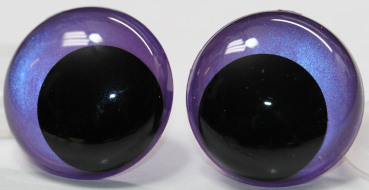 1 Paar Sicherheitsaugen 28 mm Violett irisierend metallic Schielaugen
