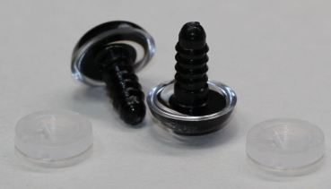 Preview: Sicherheitsaugen 14 mm Schielaugen transparent 3