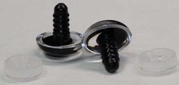 1 Paar Sicherheitsaugen 20 mm Schielaugen transparent