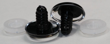 1 Paar Sicherheitsaugen 23 mm Schielaugen transparent