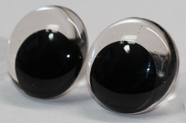 1 Paar Sicherheitsaugen 28 mm Schielaugen transparent