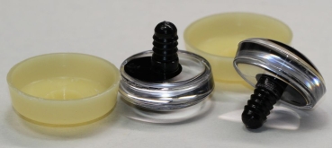 1 Paar Sicherheitsaugen trapezoid 30 mm Schielaugen transparent