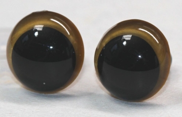 1 Paar Sicherheitsaugen 12 mm gold metallic Schielaugen
