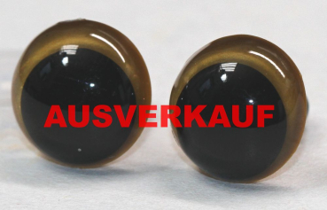1 Paar Sicherheitsaugen 12 mm gold metallic Schielaugen