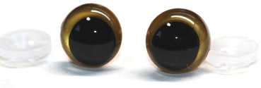 1 Paar Sicherheitsaugen 14 mm gold metallic Schielaugen