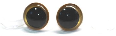 1 Paar Sicherheitsaugen 16 mm gold metallic Schielaugen