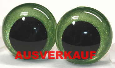 1 Paar Sicherheitsaugen 20 mm hellgrün metallic Schielaugen