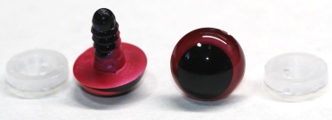 1 Paar Sicherheitsaugen 14 mm rotblau metallic Schielaugen