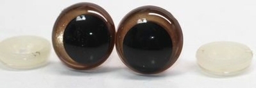 1 Paar Sicherheitsaugen 18 mm rosegold metallic Schielaugen