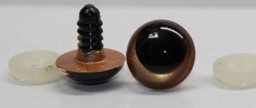 1 Paar Sicherheitsaugen 18 mm rosegold metallic Schielaugen