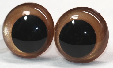 1 Paar Sicherheitsaugen 20 mm rosegold metallic Schielaugen