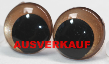 1 Paar Sicherheitsaugen 23 mm rosegold metallic Schielaugen