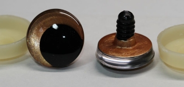 1 Paar Sicherheitsaugen trapezoid 25 mm rosegold metallic Schielaugen