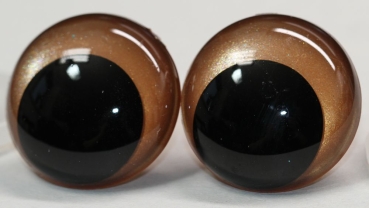 1 Paar Sicherheitsaugen 28 mm rosegold metallic Schielaugen