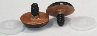 1 Paar Sicherheitsaugen 28 mm rosegold metallic Schielaugen