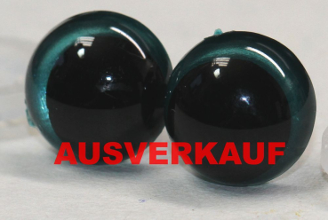 1 Paar Sicherheitsaugen 12 mm türkisgrün metallic Schielaugen