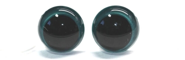 1 Paar Sicherheitsaugen 16 mm türkisgrün metallic Schielaugen