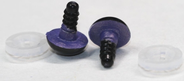 1 Paar Sicherheitsaugen 12 mm violettgold metallic Schielaugen