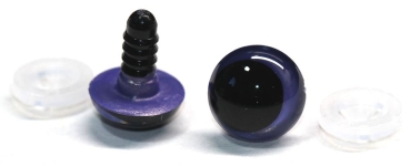 1 Paar Sicherheitsaugen 14 mm violettgold metallic Schielaugen