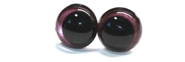 1 Paar Sicherheitsaugen 14 mm weinrot metallic Schielaugen