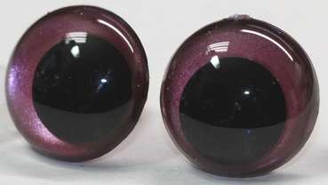 1 Paar Sicherheitsaugen 20 mm weinrot metallic Schielaugen