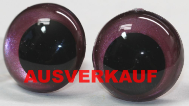 1 Paar Sicherheitsaugen 20 mm weinrot metallic Schielaugen