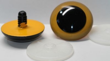 Sonderangebot: 1 Paar Sicherheitsaugen 50 mm dunkelgelb