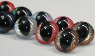 Sonderangebot: 5 Paar Sicherheitsaugen Katze Drache 30 mm Glitter