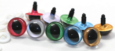 Preview: Sonderangebot: 5 Paar Sicherheitsaugen Katze Drache Größe 18 mm metallic