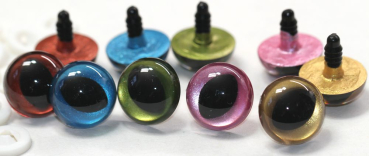 Preview: Sonderangebot: 5 Paar Sicherheitsaugen Katze Drache Größe 18 mm metallic