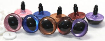 Preview: Sonderangebot: 5 Paar Sicherheitsaugen Katze Drache Größe 18 mm metallic