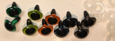 Preview: Sonderangebot: 5 Paar Sicherheitsaugen 16 mm metallic