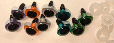 Preview: Sonderangebot: 5 Paar Sicherheitsaugen 16 mm metallic