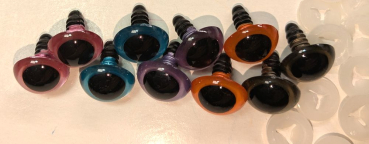 Preview: Sonderangebot: 5 Paar Sicherheitsaugen 16 mm metallic