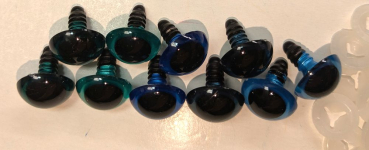 Preview: Sonderangebot: 5 Paar Sicherheitsaugen 16 mm metallic