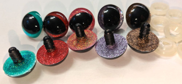 Preview: Sonderangebot: 5 Paar Sicherheitsaugen Katze Drache 21 mm