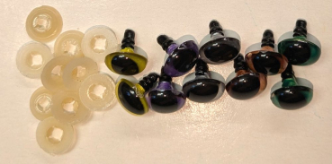 Preview: Sonderangebot: 5 Paar Sicherheitsaugen Katze Drache 10 mm