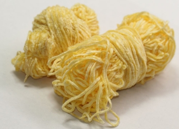 Wolle Schewe Chenille 40 g 100 % Polyacryl Farbe gelb Rest