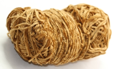 Wolle Schewe Chenille 53 g 100 % Polyacryl Farbe hellbraun Rest