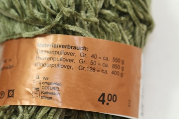 Wolle Schewe Chenille 50 g 100 % Polyacryl Farbe schilfgrün