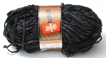 Wolle Schewe Chenille 50 g 100 % Polyacryl Farbe schwarz