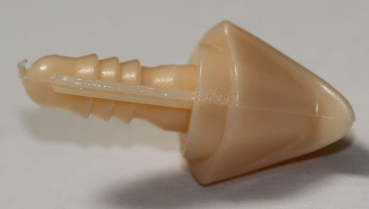 Preview: Sicherheitsnase 17 mm x 14 mm x 14 mm Schnabel hart hautfarben mit Sicherheitsscheibe