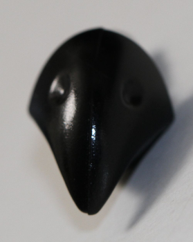 Preview: Sicherheitsnase 17 mm x 14 mm x 14 mm Schnabel hart schwarz mit Sicherheitsscheibe