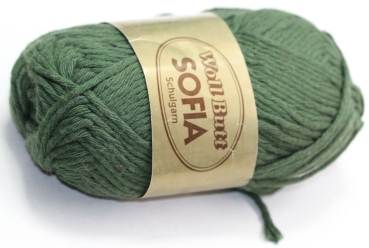 Woll Butt Schulgarn 50 g dunkelgrün 100% Baumwolle