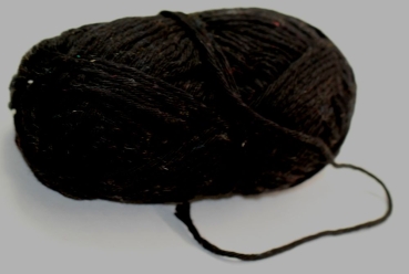 Woll Butt Schulgarn 39 g schwarz 100% Baumwolle Rest