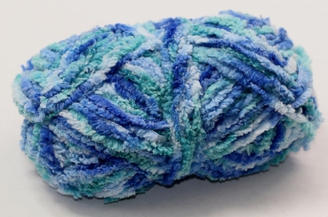 Wolle Soft Ball Chenille 22 g 100 % Polyester blautöne Rest