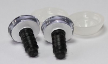 1 Paar Sicherheitsaugen trapezoid rotschwarz 12 mm